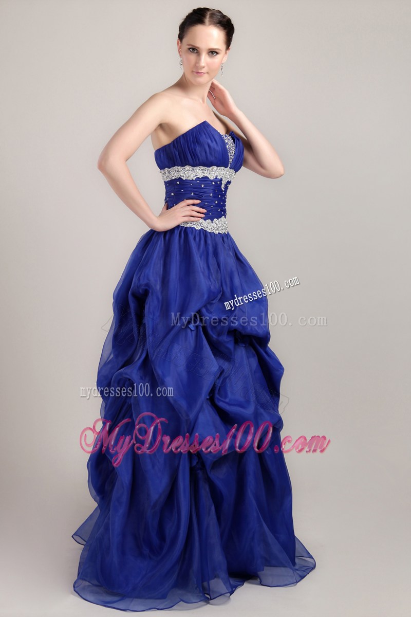 2013 New Royal Blue Sweetheart Beading Celebrity Dresses