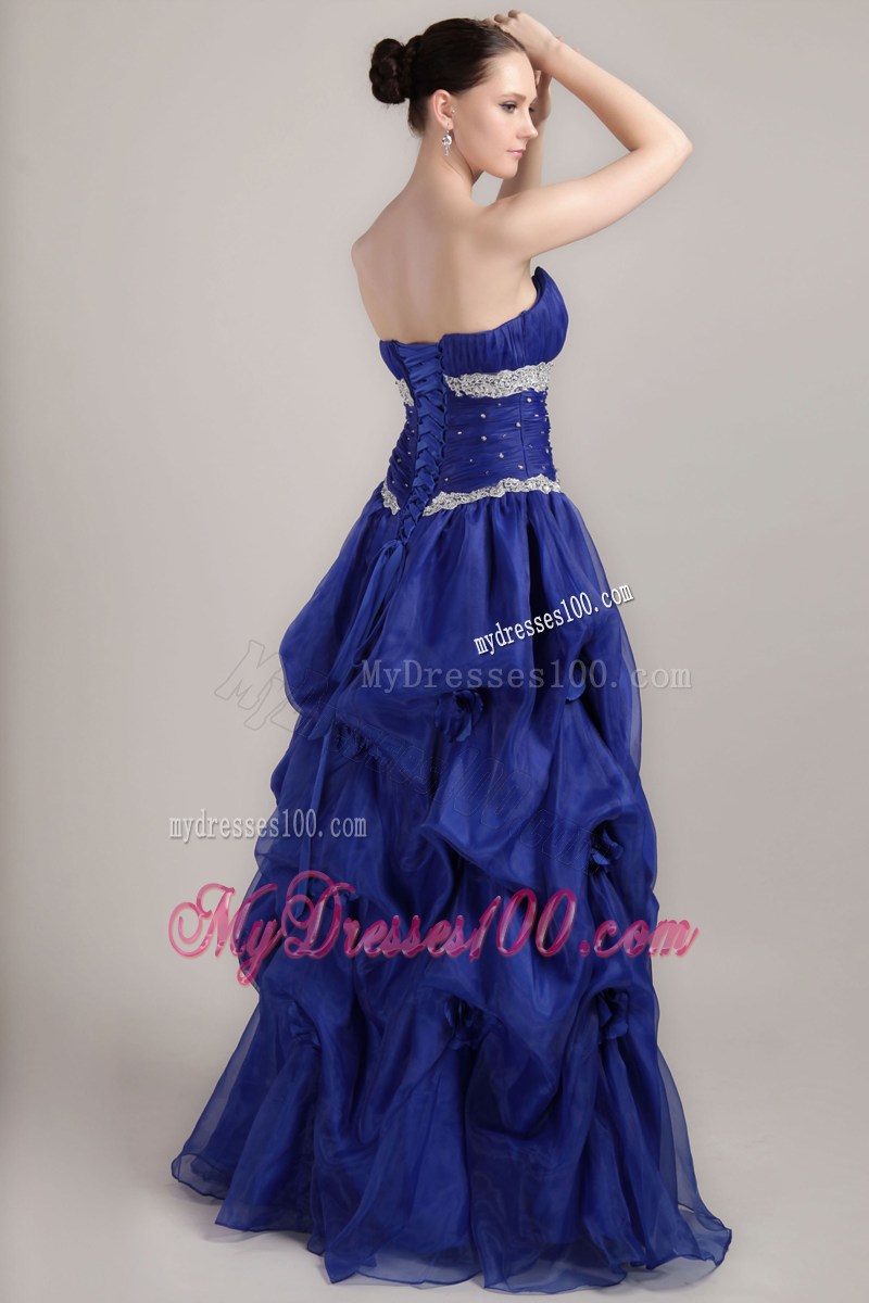 2013 New Royal Blue Sweetheart Beading Celebrity Dresses