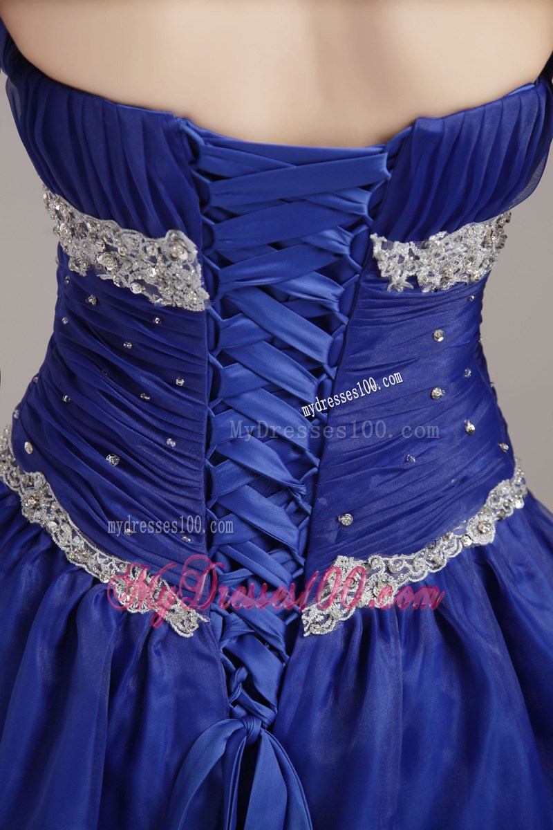 2013 New Royal Blue Sweetheart Beading Celebrity Dresses