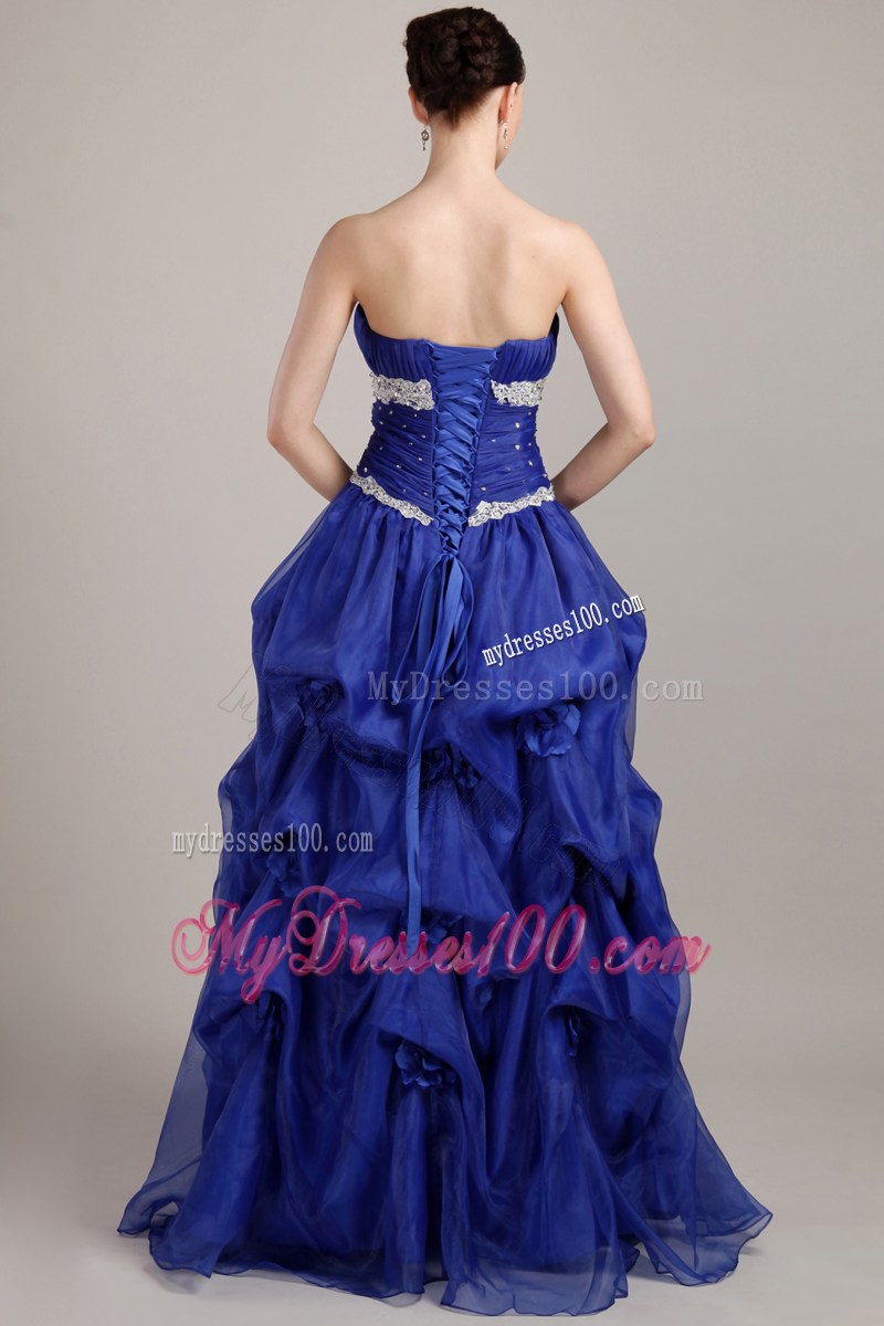 2013 New Royal Blue Sweetheart Beading Celebrity Dresses