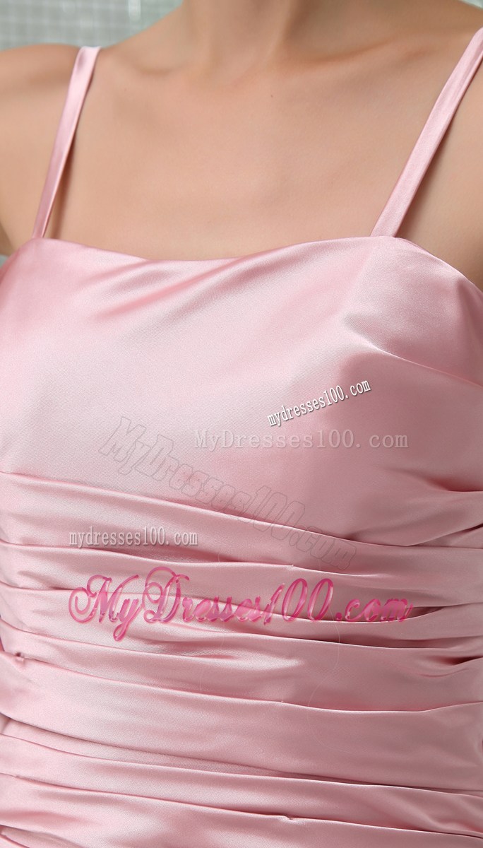 Spaghetti Straps Pink High Low Celebrity Dresses For 2013 Customize