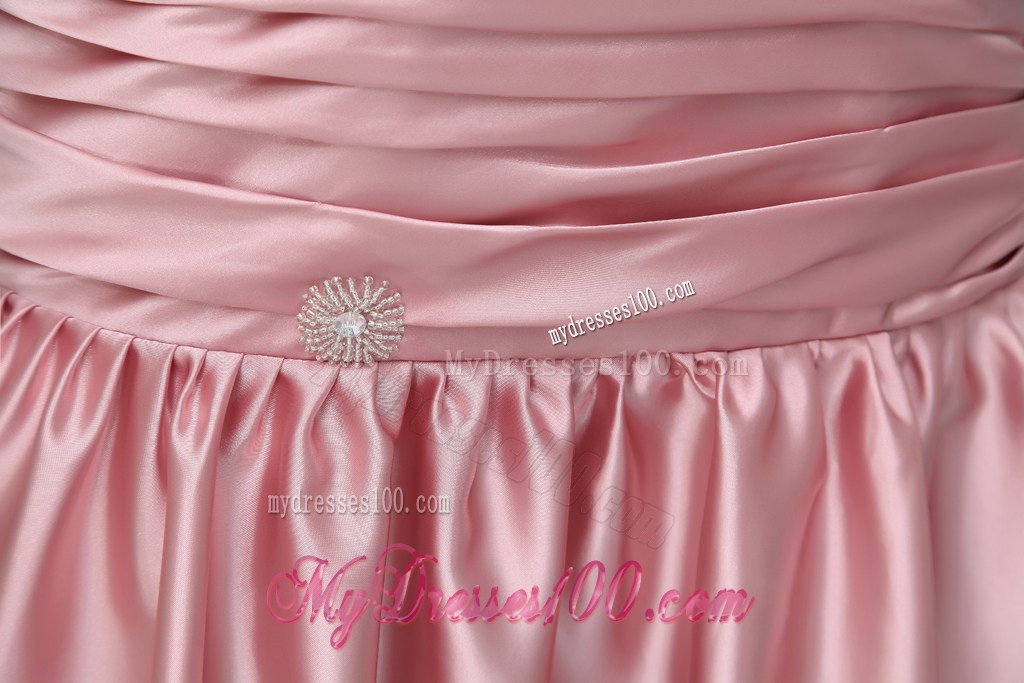 Spaghetti Straps Pink High Low Celebrity Dresses For 2013 Customize
