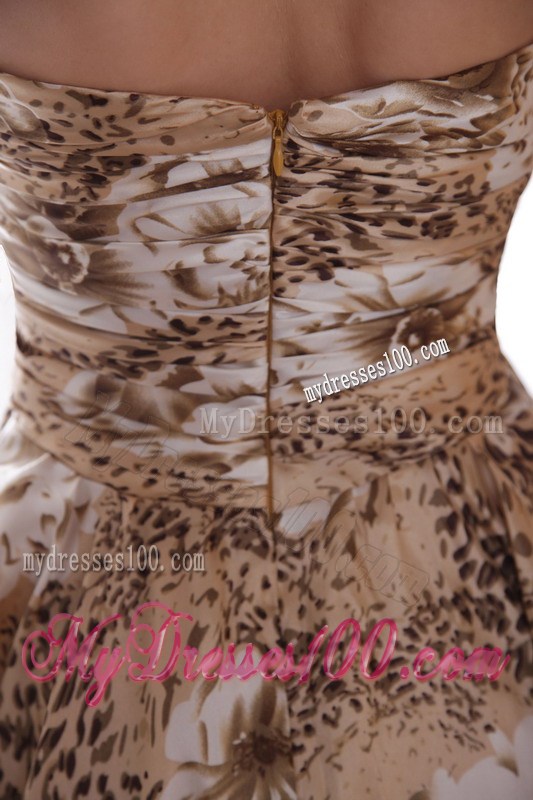 Sexy A-Line / Princess Halter Cocktail Dress Knee-length Print Beading