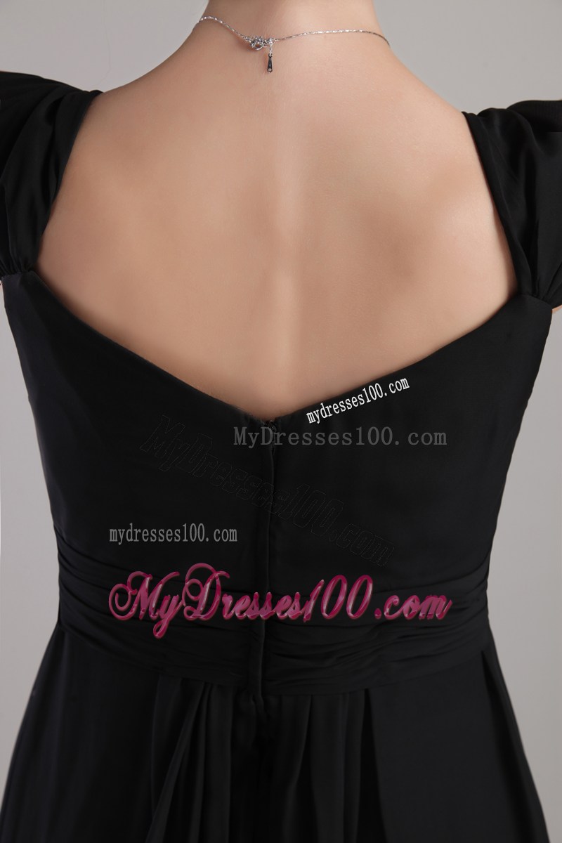 Black Empire V-neck Mini-length Short Prom Graduation Dress