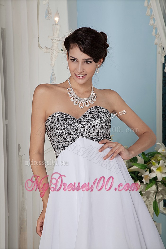 Simple White Princess Prom Graduation Dresses Sweetheart