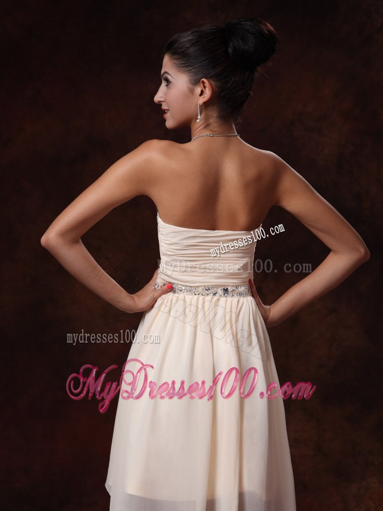 Champagne Asymmetrical Sweetheart 2013 Prom Graduation Dresses
