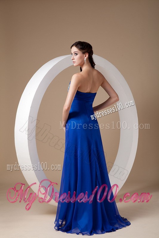 Customize Royal Blue Empire Graduation Dress Sweetheart Appliques