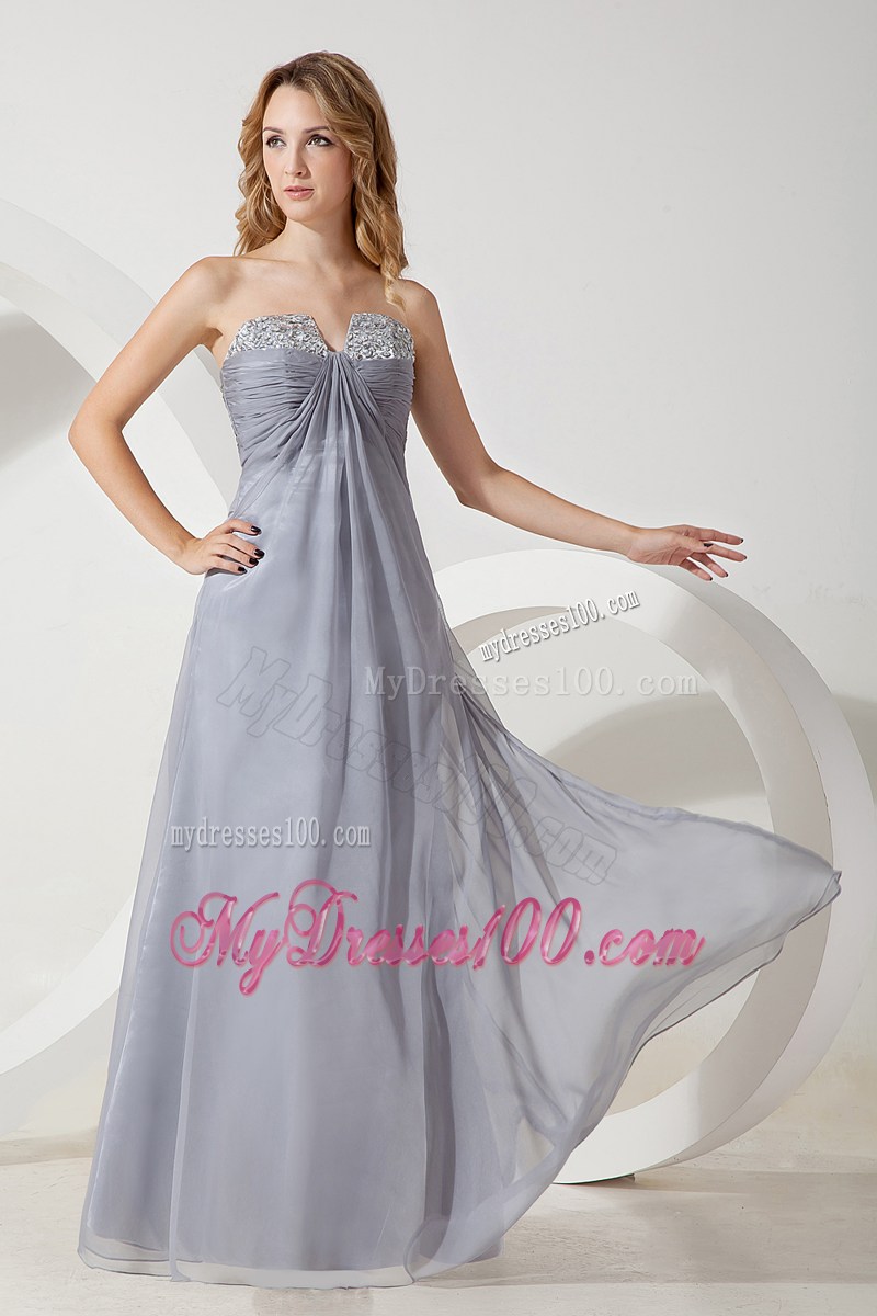 2013 Cheap Grey High Quality Strapless Prom Graduation Dresses