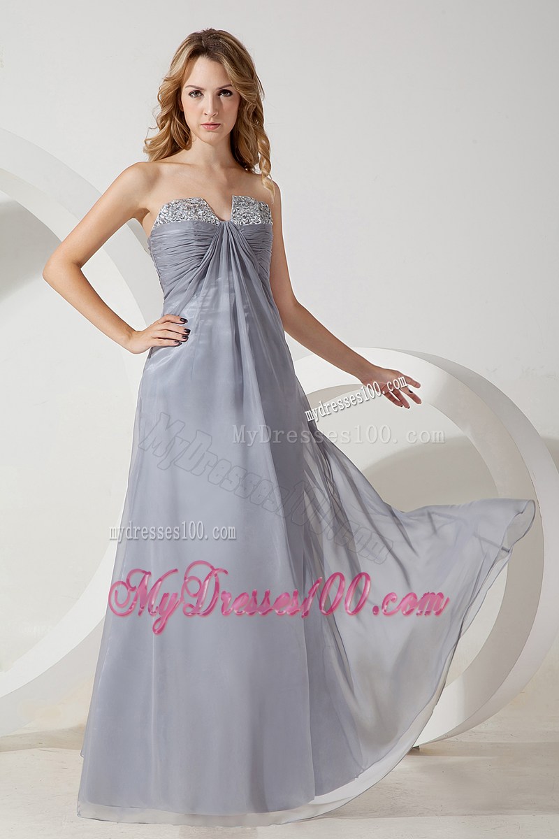 2013 Cheap Grey High Quality Strapless Prom Graduation Dresses