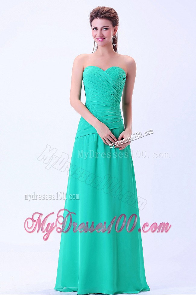 Turquoise Sweetheart 2013 Graduation Dresses with Ruching
