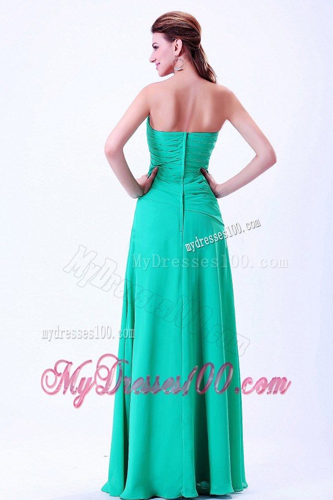Turquoise Sweetheart 2013 Graduation Dresses with Ruching