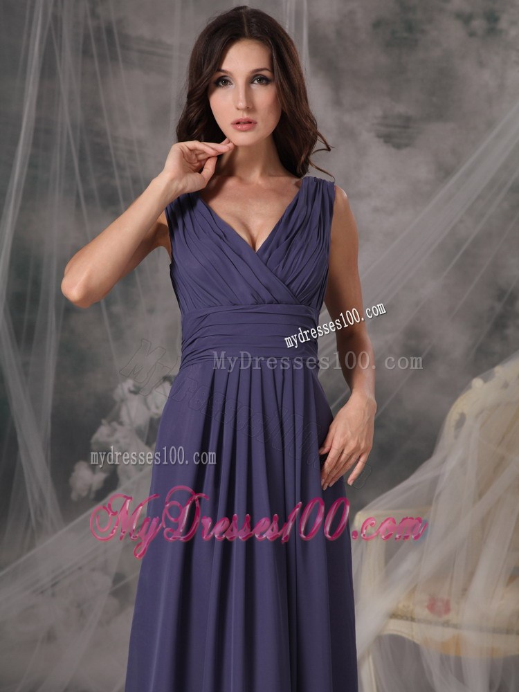 Beautiful 2013 Cheap Ruched Graduation Dresses Empire V-neck