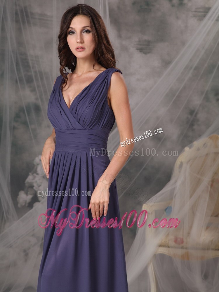 Beautiful 2013 Cheap Ruched Graduation Dresses Empire V-neck