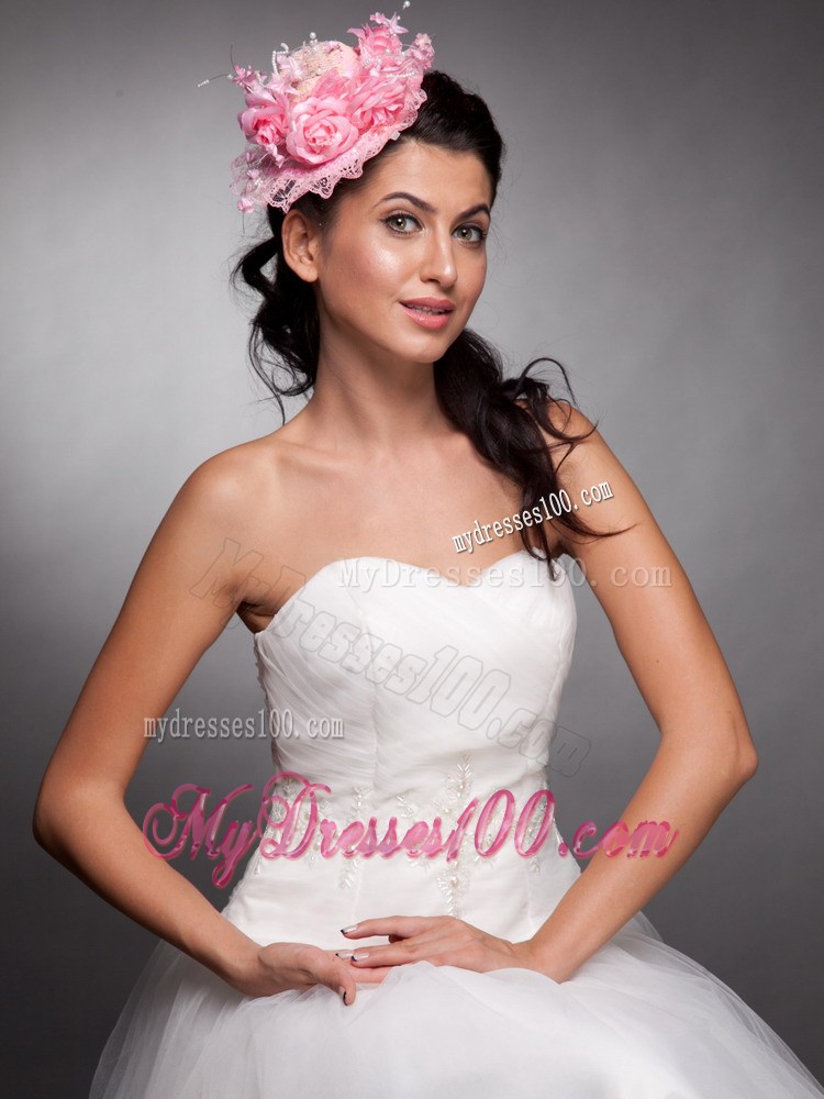 Baby Pink Hand Made Flowers Lace Net Yarn Bridal Fascinators