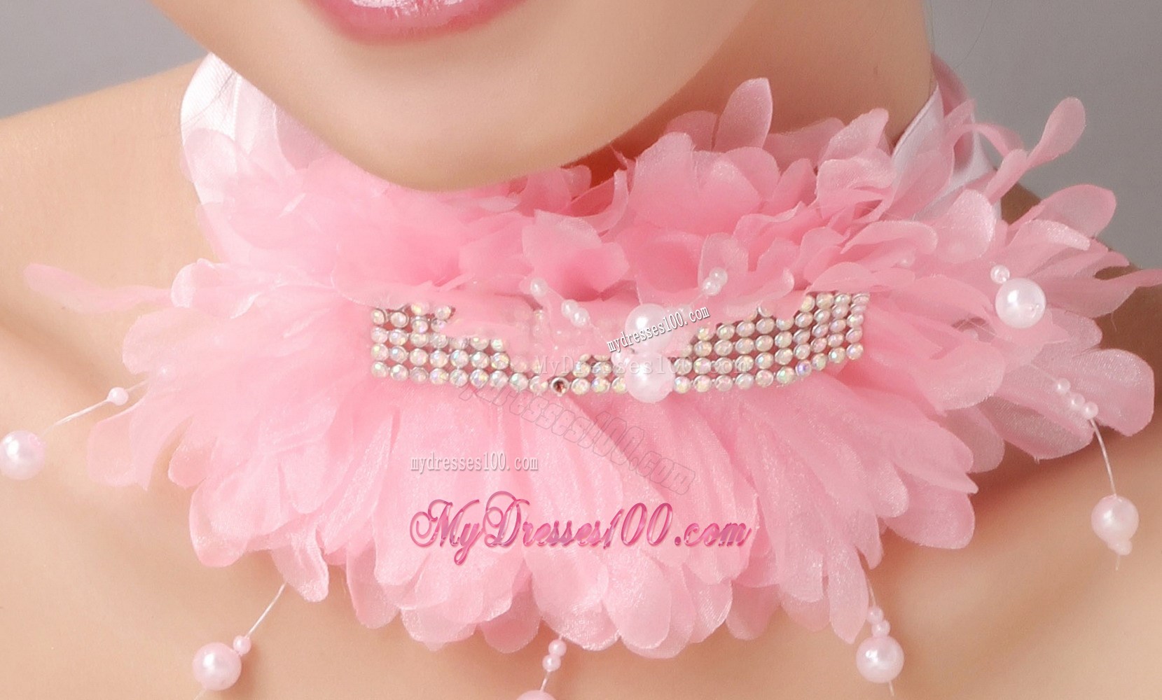 Baby Pink Multilayer Imitation Pearls Headpieces For Party