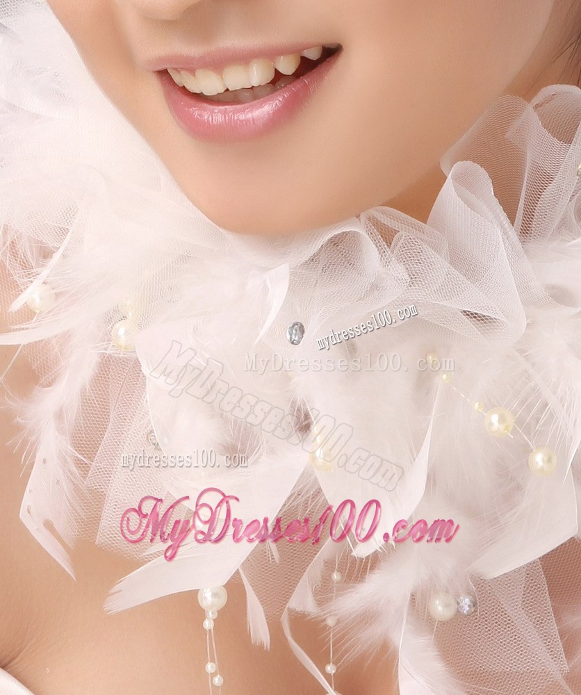 Beautiful Feather Flower Imitation Pearls Fascinators