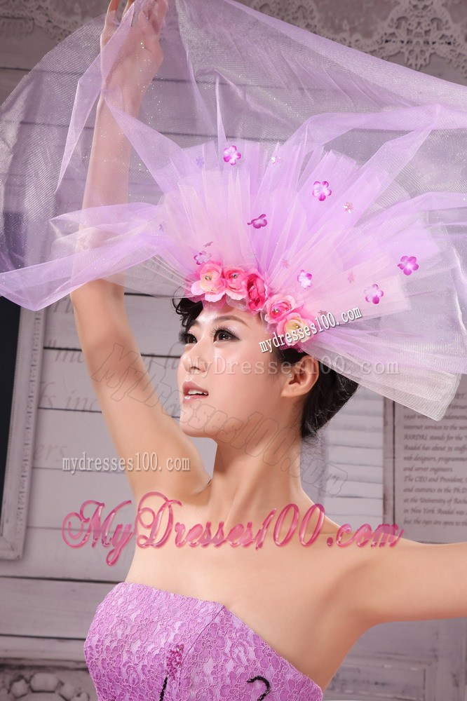 Beautiful Headpieces Multi-color Hand Made Flowers Lavener Net For Party Headpieces
