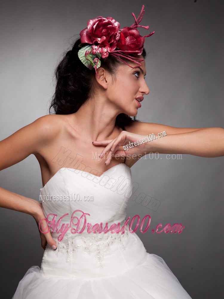 Beautiful Red Hand Made Flowers Headpieces
