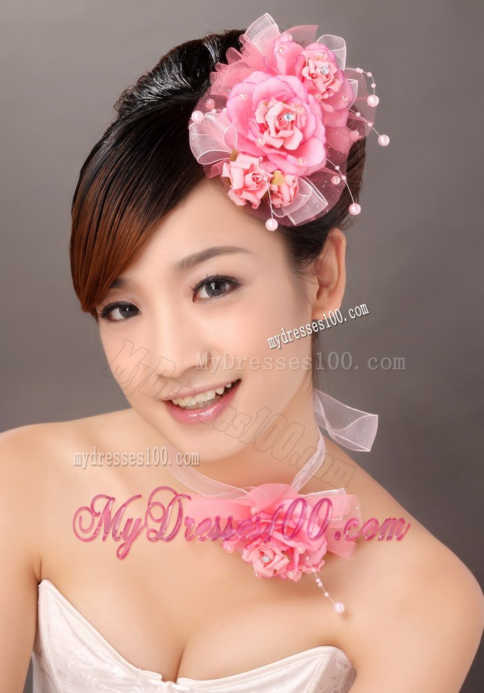 Beautiful Tulle Hand Made Flowers Beading Hairpins Birdcage Veils