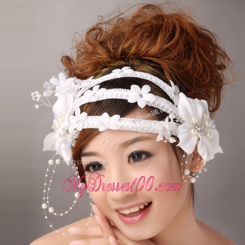 Beautiful and Hand Made Flowers For Headpiece With Pearl
