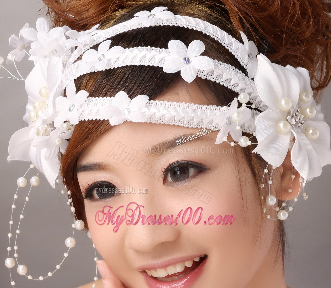 Beautiful and Hand Made Flowers For Headpiece With Pearl