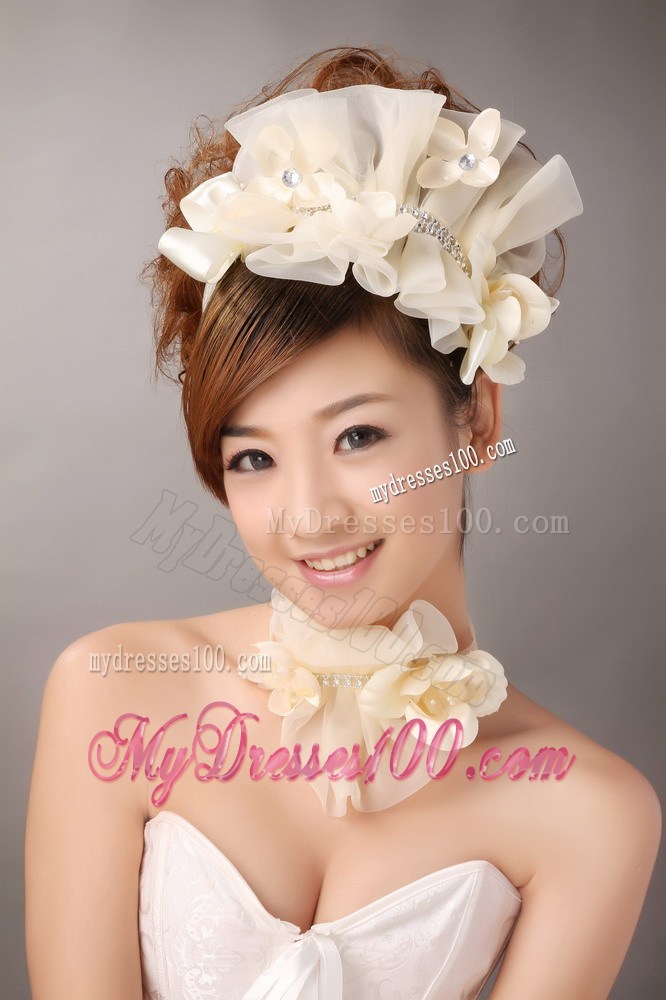 Champagne Organza Special Occasion and Outdoor Fascinators/ Hairband