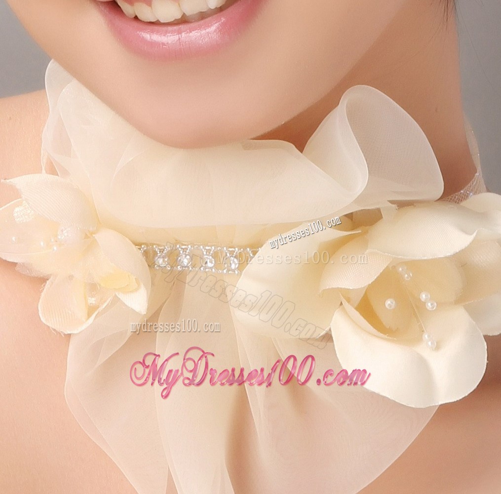 Champagne Organza Special Occasion and Outdoor Fascinators/ Hairband