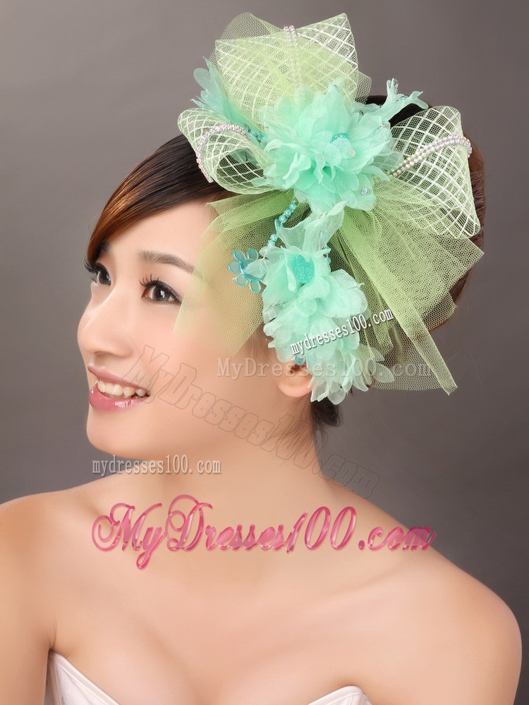 Colorful Tulle Beaded Wedding Fascinators
