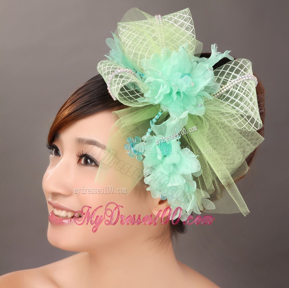 Colorful Tulle Beaded Wedding Fascinators