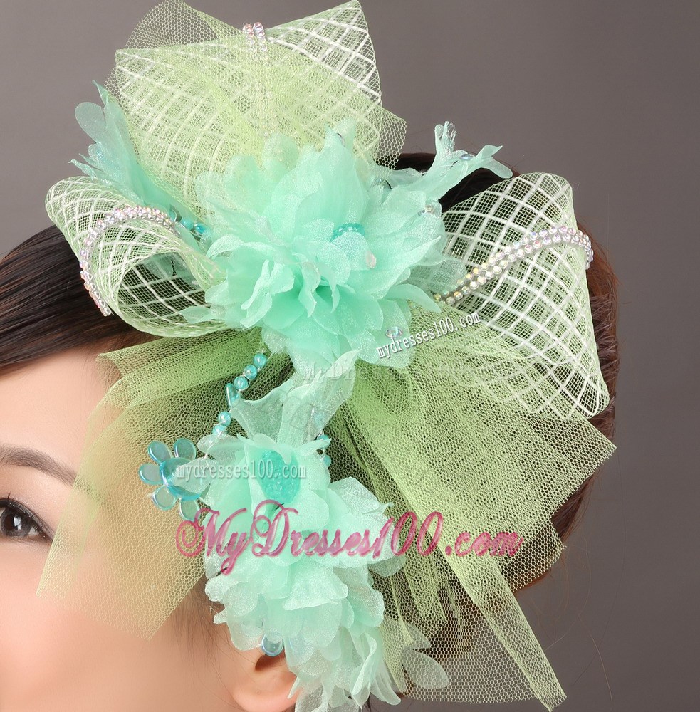 Colorful Tulle Beaded Wedding Fascinators