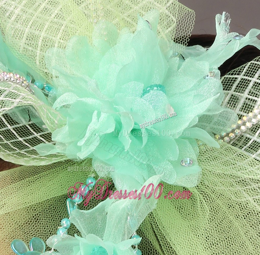 Colorful Tulle Beaded Wedding Fascinators
