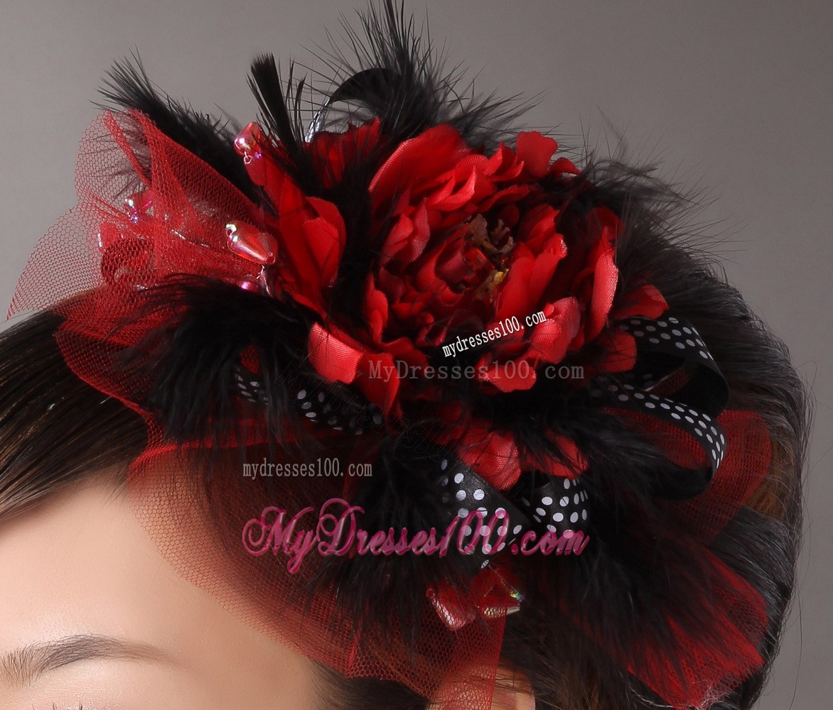 Custom Made Multi-color Imitation Feather With Tulle In 2013 New York