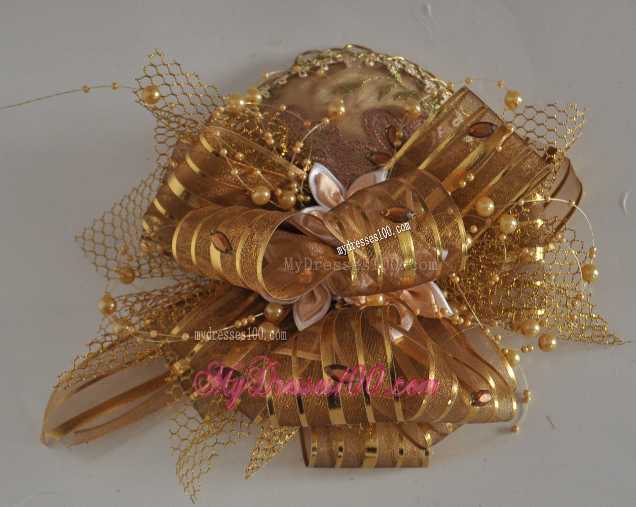 Dream Princess Sweet Gold Tulle Bride Headdress