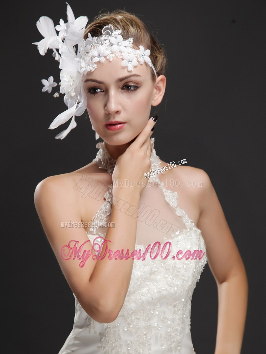 Elegant Feather Beaded Flowers Ribbons Women' s Fascinators