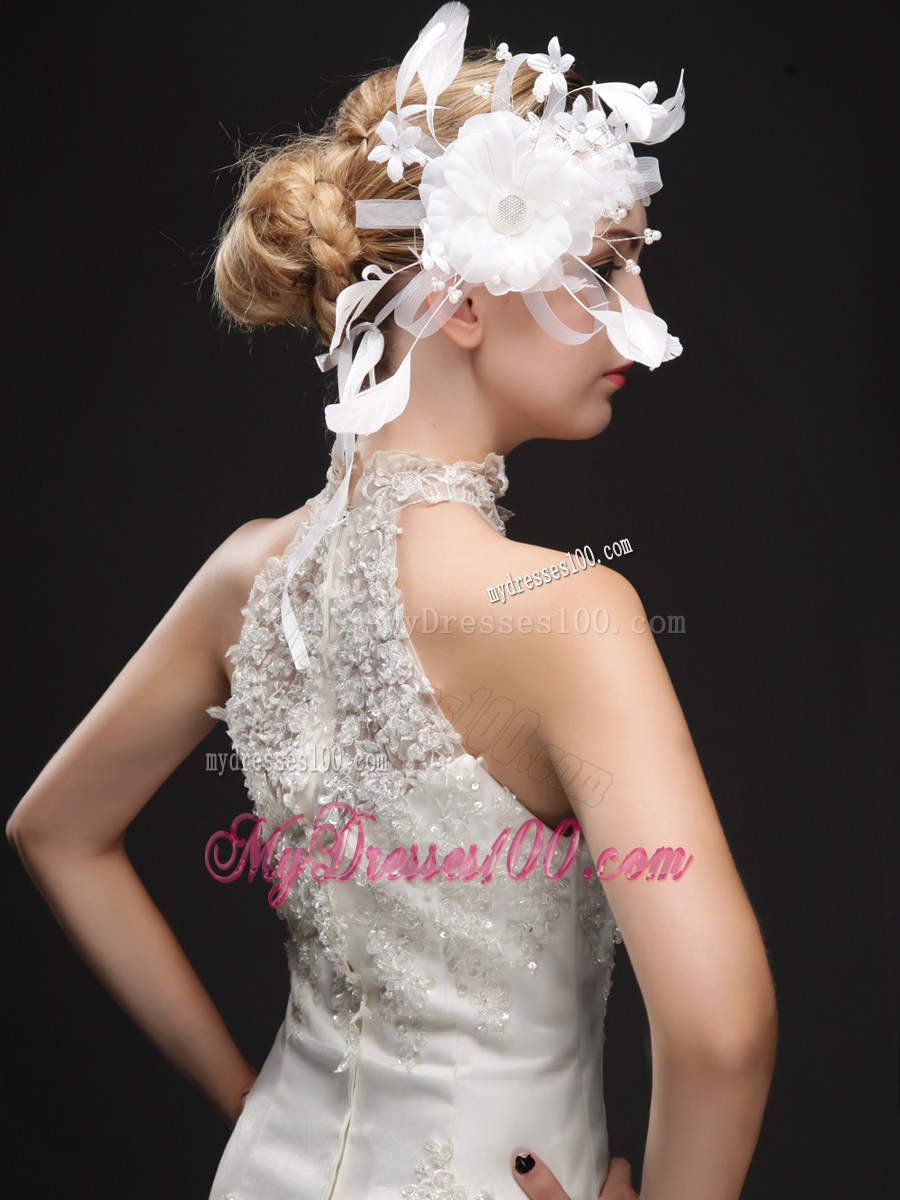 Elegant Feather Beaded Flowers Ribbons Women' s Fascinators