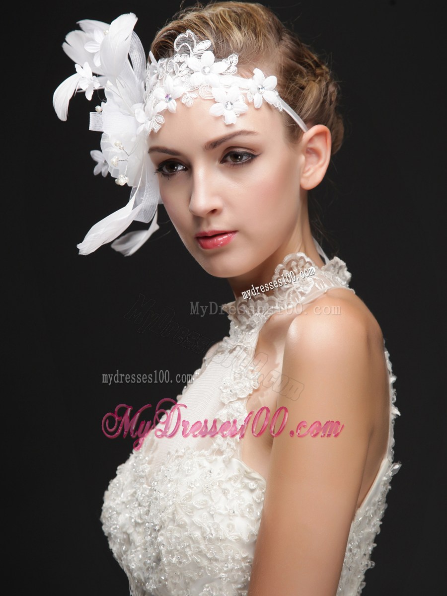 Elegant Feather Beaded Flowers Ribbons Women' s Fascinators
