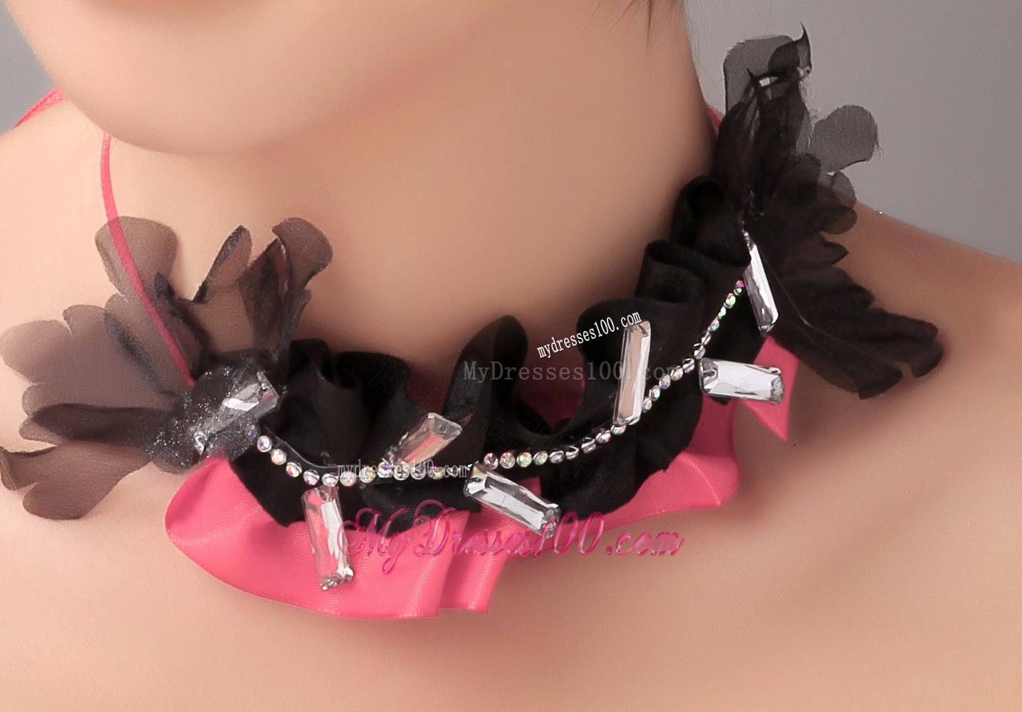 Fully Handmade Romantic Headpiece Red and Black With Feather For Party