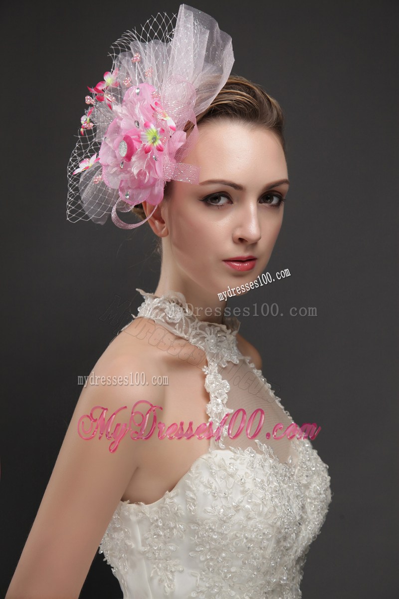 Gorgeous Net With Flowers Ribbons Women 's Fascinators