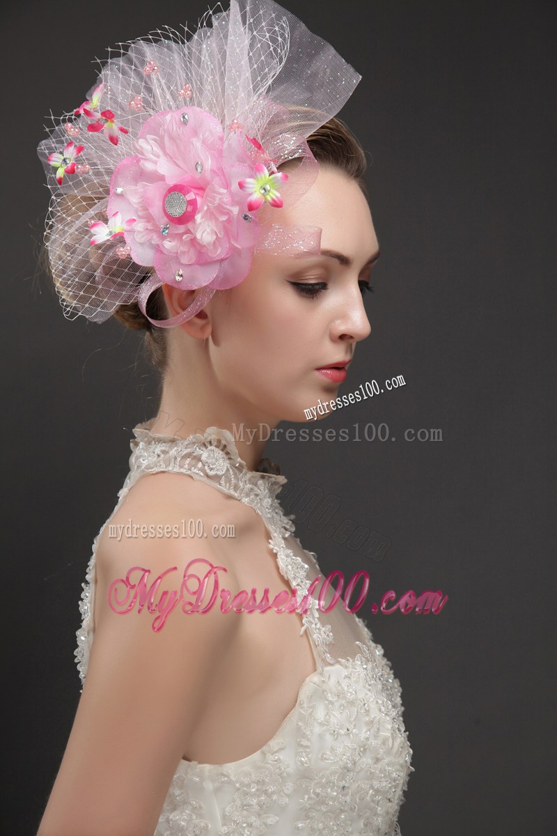 Gorgeous Net With Flowers Ribbons Women 's Fascinators