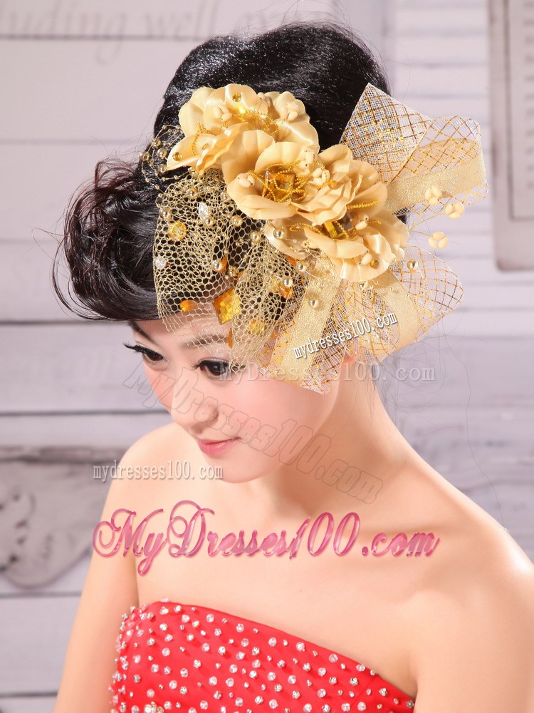 Hand Made Flowers Decorate and Tulle For Wedding Party