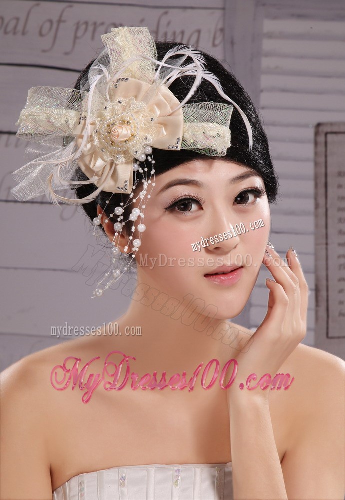 Headpieces Champagne Feathers With High Quality Best Sale 2013