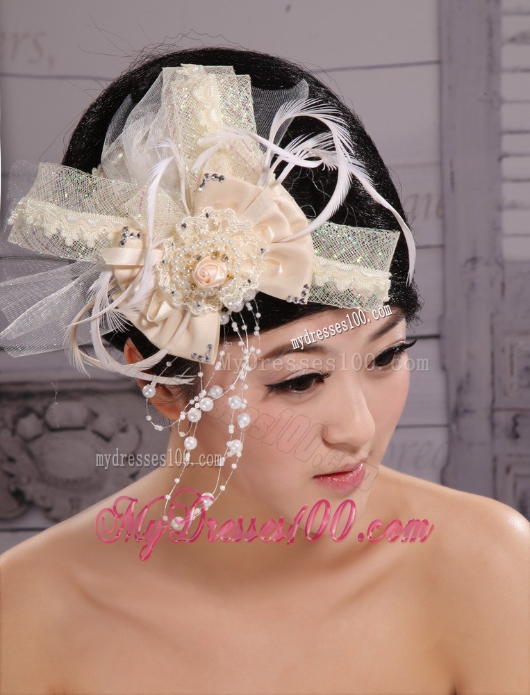 Headpieces Champagne Feathers With High Quality Best Sale 2013