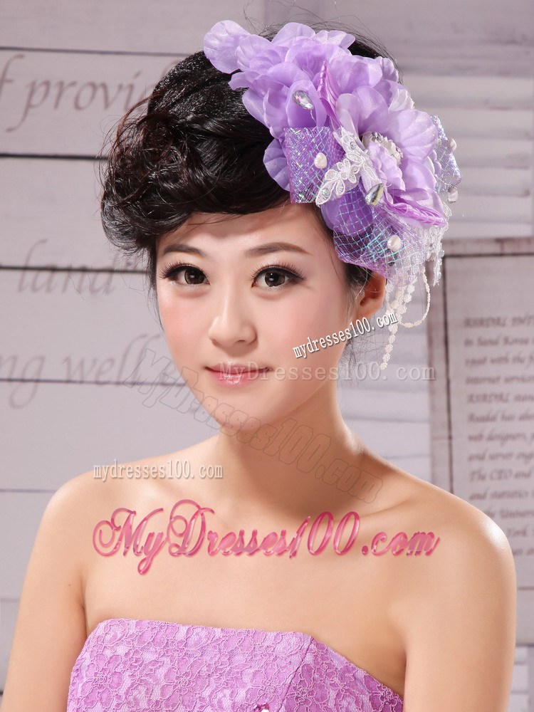 Lace and Little Hand Made Flowers For Bridal Fascinator / Headpiece
