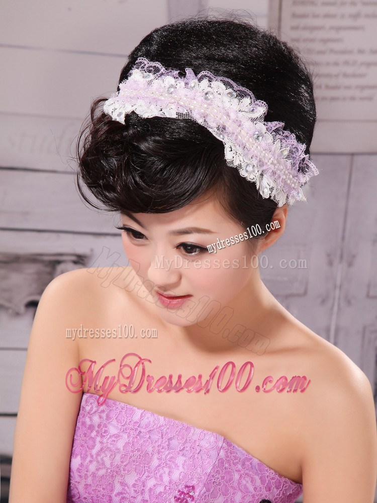 Lace and Pearl For Hair In Evening Party