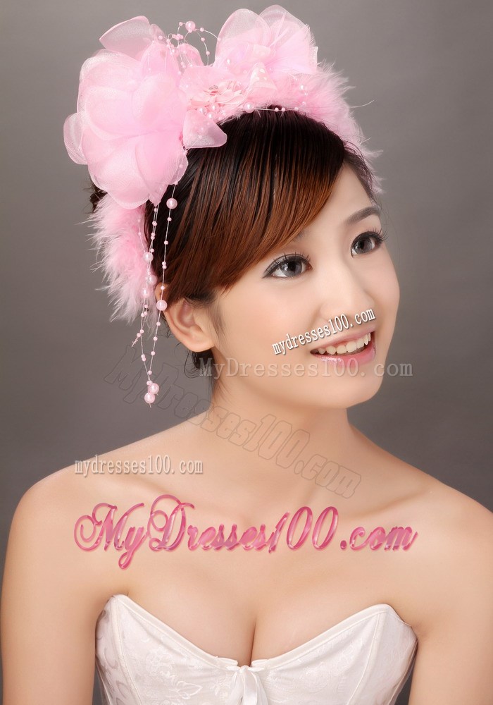 Lovely Organza Beading Hat Hair Ornament