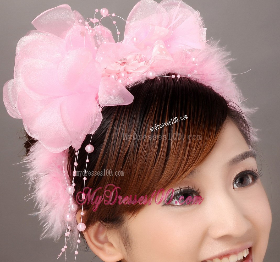 Lovely Organza Beading Hat Hair Ornament