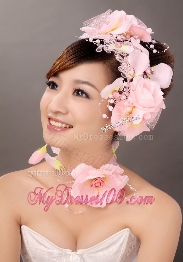 Lovely Taffeta Hand Made Flowers Beading Lace Fascinators