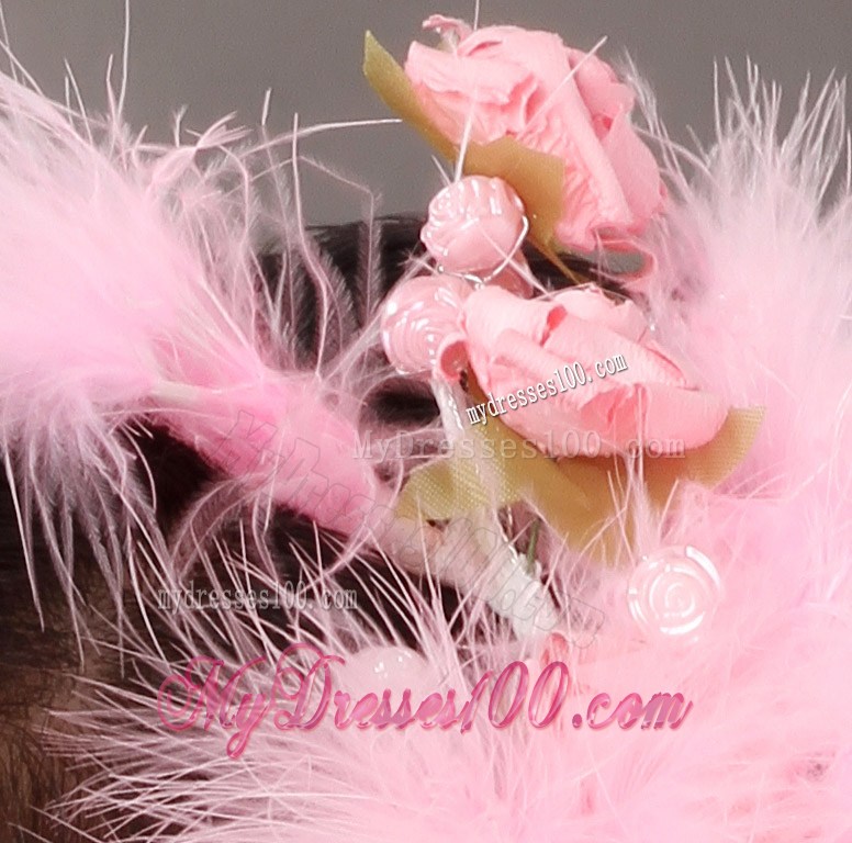Lovely Tulle Feather Flower Womens Fascinators