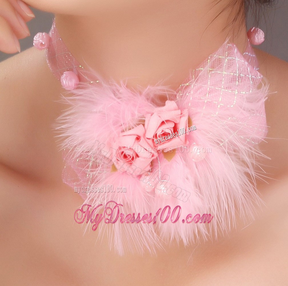 Lovely Tulle Feather Flower Womens Fascinators