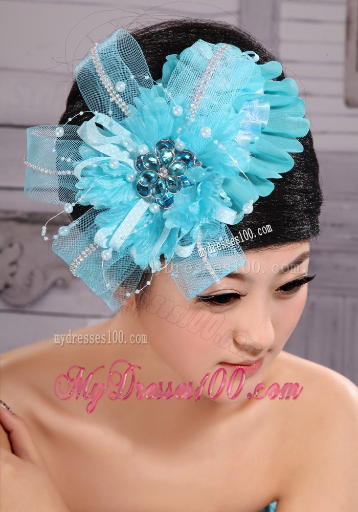 Lovely Tulle Side Clamp Rhinestones For Party